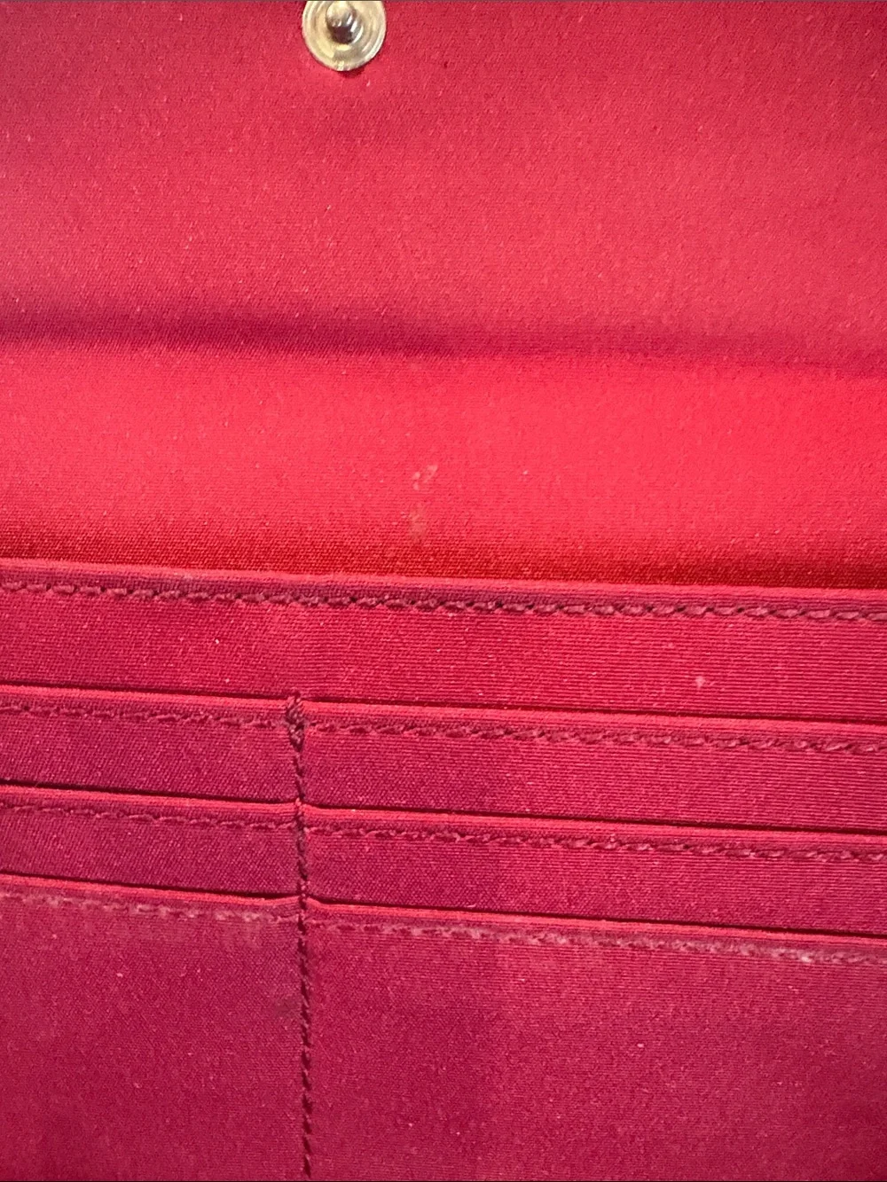 Lauren Ralph Lauren Red Leather Fold-Over Wallet